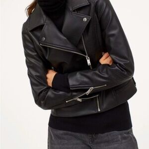 H&M Women’s Black Leather Moto Jacket